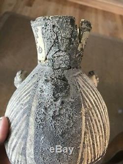 Ancient Antique Native American Indian CHANCAY pottery Bat Effigy POT vessel