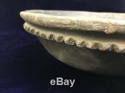 Ancient Authentic Indian Artifact Pottery Compound Bowl Native American AR