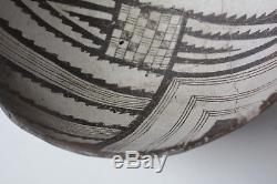 Ancient Mimbres Black White Native American Abstract Pottery Bowl withProvenance