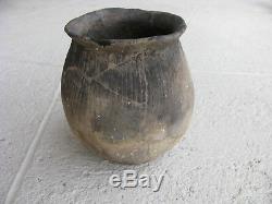 Ancient Native American Caddo pottery Belcher Ridged 1100-1500AD 6x7inches Texas