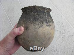Ancient Native American Caddo pottery Belcher Ridged 1100-1500AD 6x7inches Texas