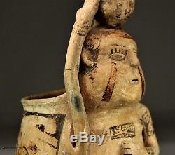 Ancient Native American Casas Grandes Indian Artifact Female Pottery Vase NM