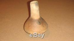 Ancient Native American Indian Pottery Caddo AR Smithport Plain Bottle SOLID