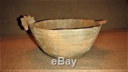 Ancient Native American Indian Pottery Caddo Lrg Fulton Aspect Duck Effigy Bowl