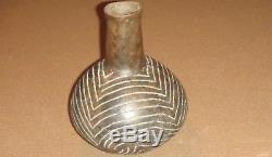 Ancient Native American Indian Pottery Large TX Caddo Taylor Bottle Very Nice