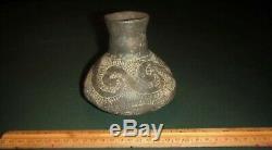 Ancient Native American Indian Pottery Texas Caddo Taylor Engraved Waterbottle