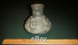 Ancient Native American Indian Pottery Texas Caddo Taylor Engraved Waterbottle