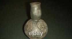 Ancient Native American Indian Pottery Texas Caddo Taylor Engraved Waterbottle 2