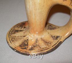 Antique 19th C 1880s Native American Indian Hopi Pueblo Pottery Candle Holder