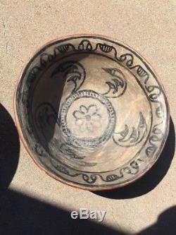 Antique 19th century Tesuque Bowl Pot Pueblo Native American