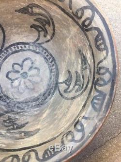 Antique 19th century Tesuque Bowl Pot Pueblo Native American