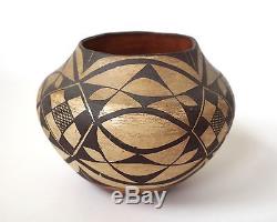 Antique Acoma Pueblo Native American Indian Polychrome Pottery Olla Water Jar