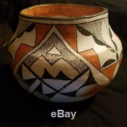 Antique Acoma Pueblo Pottery Olla Native American Indian