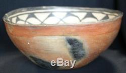 Antique Cochiti Pueblo Indian Pottery Bowl 11 D