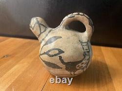 Antique Cochiti / Zuni Native American Pottery Pair Effigy And Bowl Signed