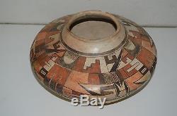 Antique Hopi Pottery Large Old Native American Indian Bowl Mesas Pueblo 14 8.5