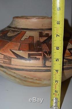 Antique Hopi Pottery Large Old Native American Indian Bowl Mesas Pueblo 14 8.5