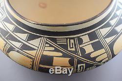 Antique Large 12.5 Wide Native American Hopi Pottery Bowl Excellent