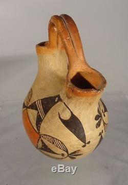 Antique Native American Indian Acoma Pottery Bird Vessel New Mexico Southwest
