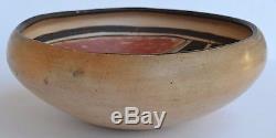 Antique Native American Indian Hopi Pottery Bowl Polychrome 11 wide