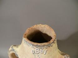 Antique Native American Indian Painted Pottery Two Handled Water Carrier Jug Pot