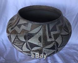 Antique Native American Polychrome Pottery Olla -Acoma