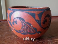 Antique Santa Ana Pueblo Decorated Pottery Bowl Native American