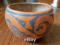 Antique Santa Ana Pueblo Decorated Pottery Bowl Native American