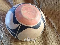 Antique Santo Domingo Chili Bowl Pot Pottery Native American DG02