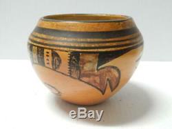 Antique / Vintage Hopi Pueblo Indian Pottery Olla / Jar Pot Polychrome Intricate