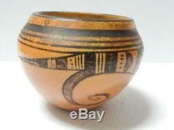 Antique / Vintage Hopi Pueblo Indian Pottery Olla / Jar Pot Polychrome Intricate