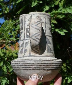 Authentic Native American Anasazi Pre Columbian Pottery Pitcher Mug Jug