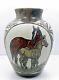 Authentic Navajo Horse Hair Pottery Hand Painted and Etched Vase by Whitegoat
