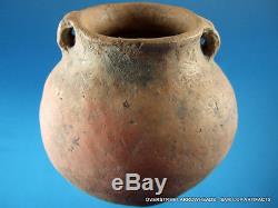Authentic Solid G-10 Strap Handle Pottery Jar Indian Arrowheads Artifacts