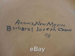 BARBARA AND JOSEPH CERNO Acoma New Mexico Native American Pottery Bowl 1998