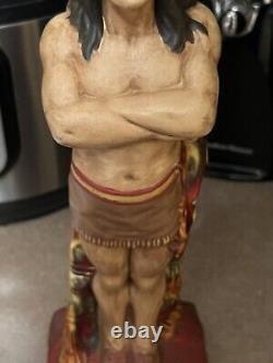 BEAUTIFUL VINTAGE 1960's NATIVE AMERICAN INDIAN CHIEF PAINTED CERAMIC FIGURE 15
