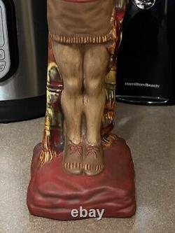 BEAUTIFUL VINTAGE 1960's NATIVE AMERICAN INDIAN CHIEF PAINTED CERAMIC FIGURE 15