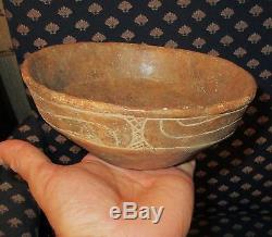 Beautiful Taylor Engraved Caddo Bowl Authentic Indian Pottery Artifact