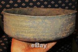 Beautifully Engraved Friendship Bowl Pottery Authentic Indian Artifact