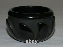 Belen Tapia (1914-1999) Santa Clara Pueblo Native American Carved Black Jar
