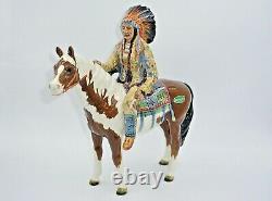 Beswick Mounted Indian (Native American) on Skewbald Horse. By Mr. Orwell