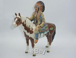 Beswick Mounted Indian (Native American) on Skewbald Horse. By Mr. Orwell