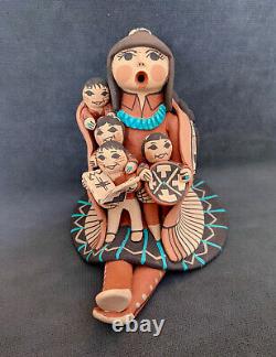 Carol Lucero Gachupin Pottery Storyteller Jemez Pueblo Native American 5'' Vtg