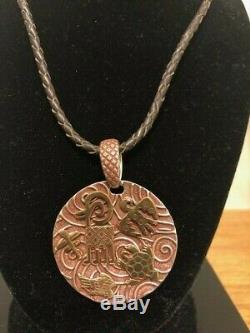 Carolyn Pollack Jody Naranjo Pottery Design Sterling & Brass Pendant Necklace