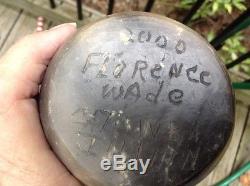 Catawba Indian pottery vase signed by Florence Wade