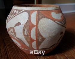 Clara Paquin Santa Ana Pueblo Pottery Polychrome Bowl Signed Native American