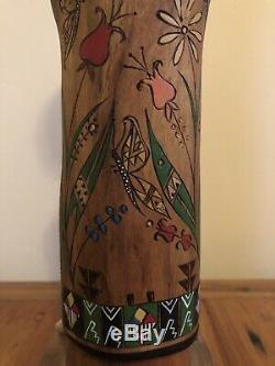 Collectible Rare Native American Art Acoma Pueblo Carved Figure Signed By Artist