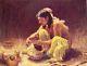 DECORATING POTTERY NON NATIVE AMERICAN INDIAN IMAGE CANVAS ART PRINT GICLEE