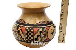 Dee Setalla, Hopi Hand Coiled Pottery, Jar, 6'' x 6 3/8'