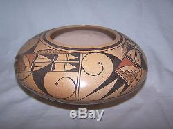Dee Setalla Hopi Pottery Hand Coiled 8 diameter x 4 high Excellent Condition